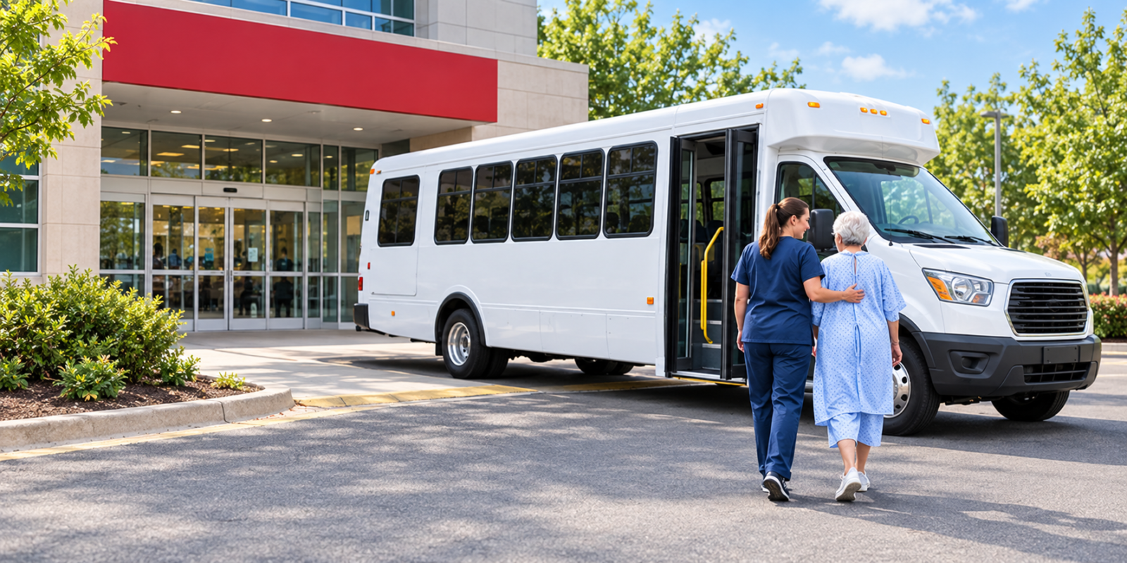 Compassionate Hospital Shuttle Arrival