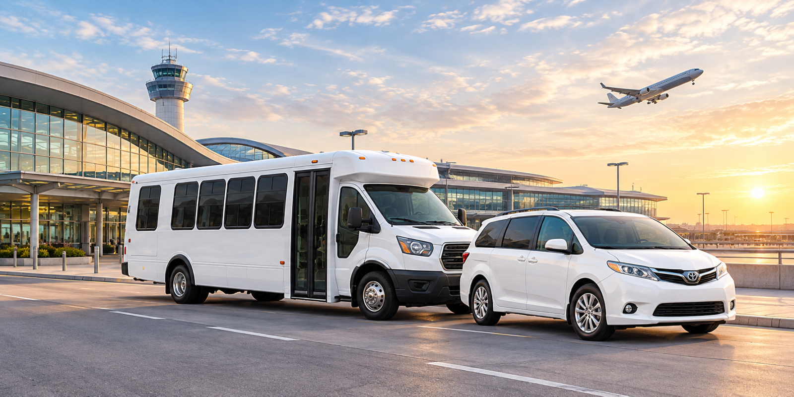 Golden Hour Airport Shuttle Curbside